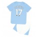 Manchester City Kevin De Bruyne #17 Hjemmedraktsett Barn 2023-24 Korte ermer (+ Korte bukser)